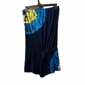 Lucky brand swimwear bathing suit cover tie dye romper